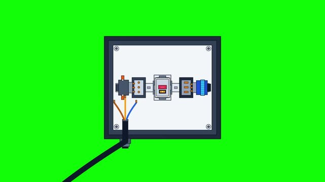 Animation of Electrical Wiring into a Junction Box