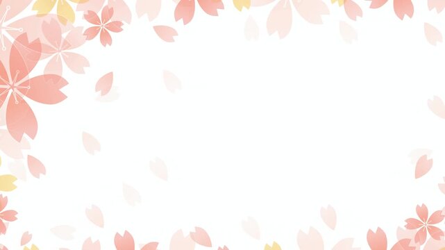 Soft Cherry Blossom Petal Border 4K
