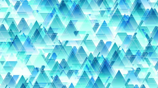 Geometric Blue Mountain Pattern 4K