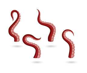Tentacles stretching out in different directions transparent background © Sneha