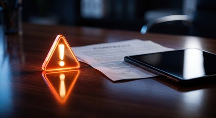 Vendor risk evaluation warning alert with compliance issue, control gap, supplier risk, and escalation workflow.