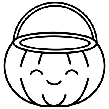 Candy Bucket for Halloween Illustration