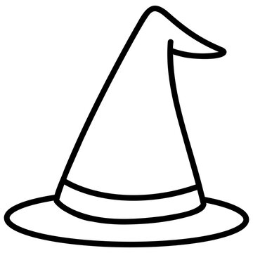 halloween witch hat vector icon