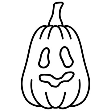 funny cartoon pumpkin for halloween