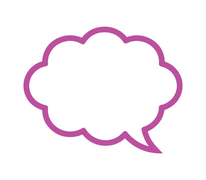 Speech Bubble and Comic Talk Balloon Outline Collection, Hand Drawn Conversation, Dialogue and Communication Elements