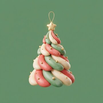 3D Chibi Christmas Tree Hanging Ornament Icon