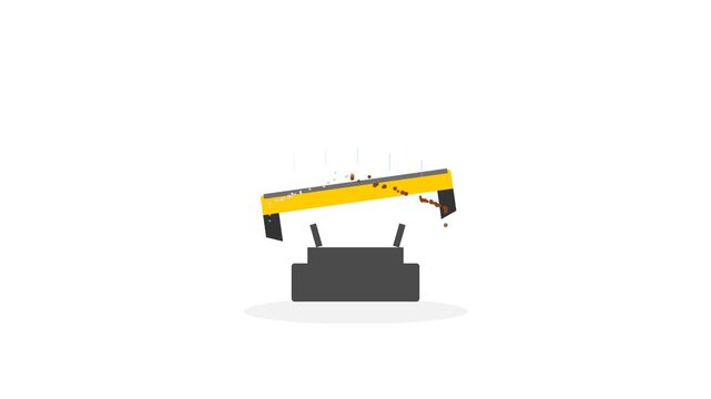 Industrial Gravity Table Seed Separator Mechanical Vector Animation
