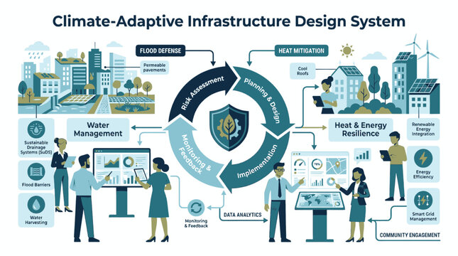 Climate Adaptive Infrastructure Design System for Resilience