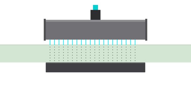 Automated Ceramic Green-Sheet Micro-Punch Die Array Industrial Motion Graphic