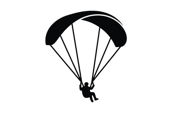 person paragliding in air with parachute