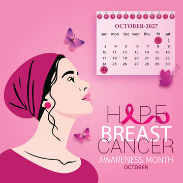 Breast Cancer Awareness Month October 2027 Calendar Template