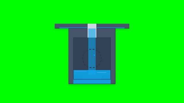 Precast Concrete Highway Slot Drain Catch Basin Civil Engineering Vector Animation