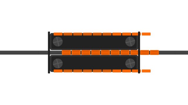 Industrial Continuous Pultrusion Puller Machine Caterpillar Track Composite Extrusion Animation