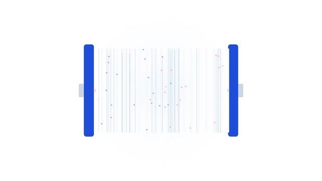 Electro-Deionization EDI Module Stack Animation showing Continuous Ion Migration and Water Purification