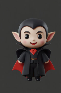Cute Kawaii Dracula Mascot Character Illustration