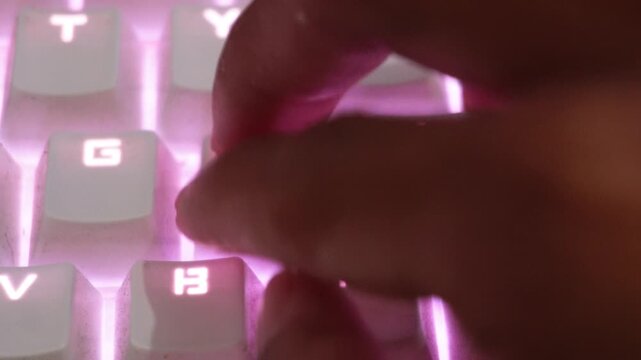 Hand Installing Letter A Keycap onto Mechanical Keyboard Forming the Word AI
