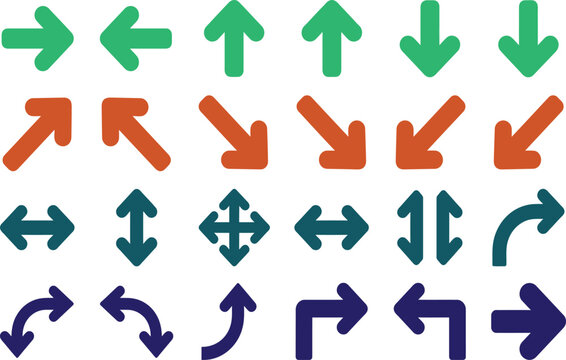 Business Direction and Navigation Arrow Icon Collection