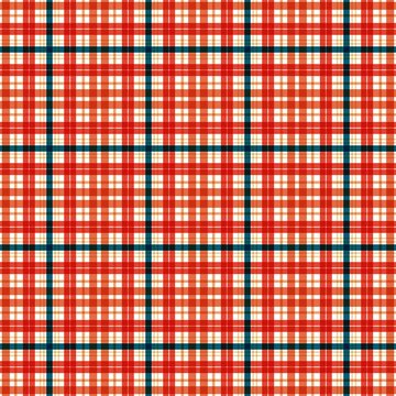 red and orange plaid