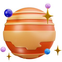 Jupiter Gas Giant Planet 3D Illustrations © fyndertype