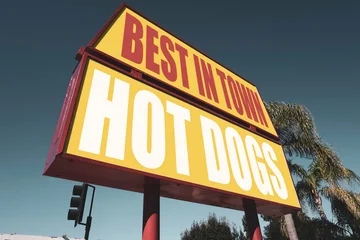 Aged retro hot dogs sign © jdoms