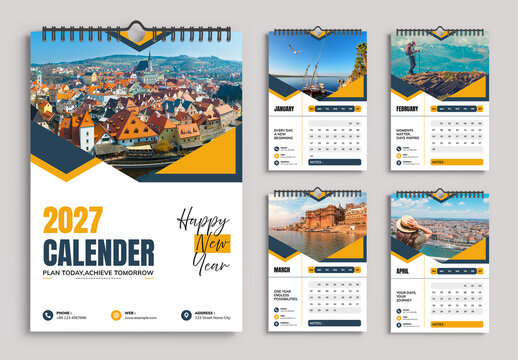 2027 Modern Calender Template Layout