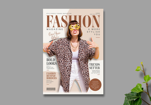Creative Fashion Magazine Cover With Bold Editorial Typography