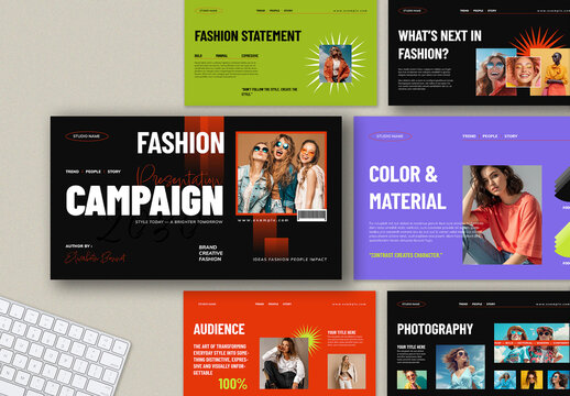 Fashion Campaign Presentation Template Layout