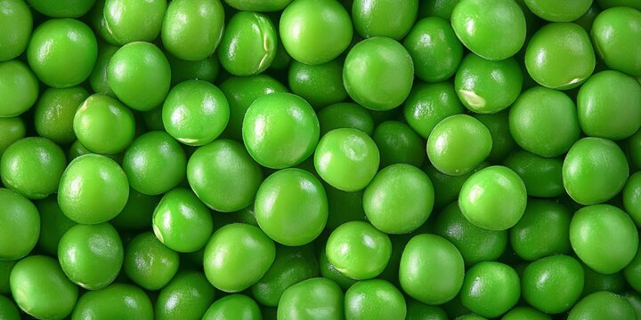 Fresh Green Peas Pattern Close Up Shot Texture Background of Raw Organic Garden Legume Vegetables.