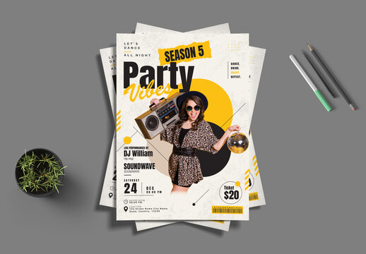 Party Night Music Celebration Flyer Template