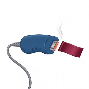 Illustration of a laser hair removal or cauterizing device