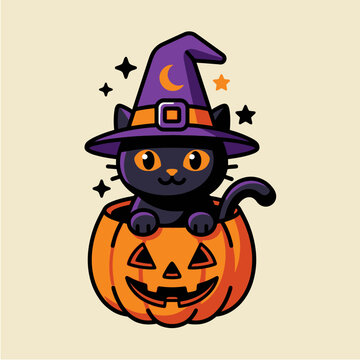 Cute Cartoon Bat Vector Illustration for Halloween Asset Elements Design and Spooky Seasonal Decor