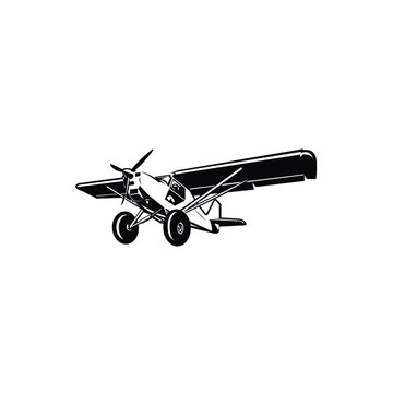 Small STOL plane aircraft vector illustration icon design