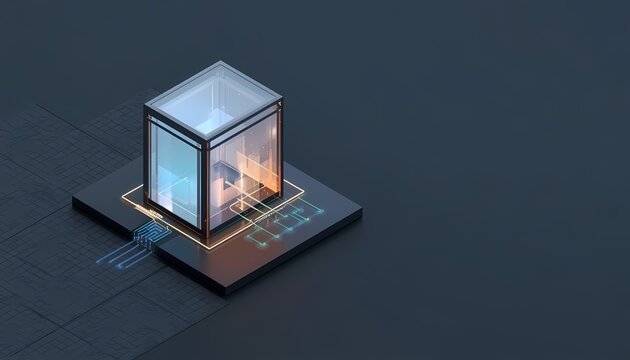 Isometric 3D illustration of Zero Trust identity and access management IAM network security
