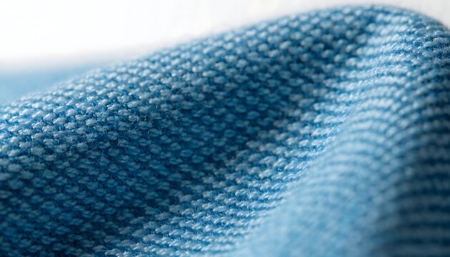 Close up view of a blue microfiber cleaning cloth showing the detailed textured fabric weave pattern
