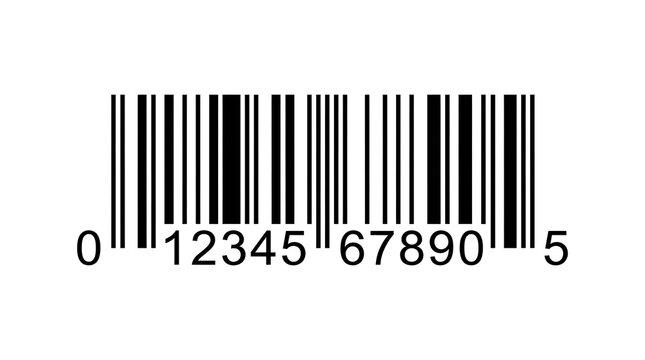 Black and white barcode number sequence