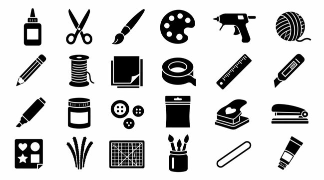 Arts and crafts tools for creative DIY hobby projects