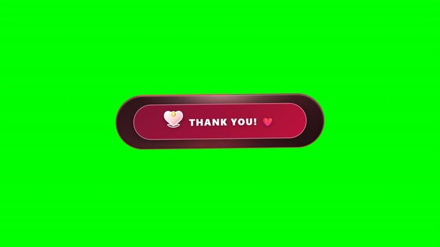 Donate Support Charity Button Green Screen Animation.