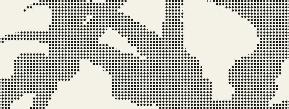 Abstract organic sand texture background, minimal halftone dot pattern with random jitter noise illustration vector