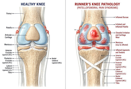 Comparison of Healthy Knee and Runners Knee Patellofemoral Pain Syndrome Anatomy