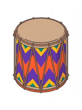 Indigenous peoples' drum instrument vektor illustration