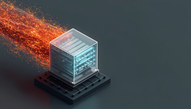 Isometric 3D illustration of enterprise DDoS mitigation and global edge traffic scrubbing network architecture