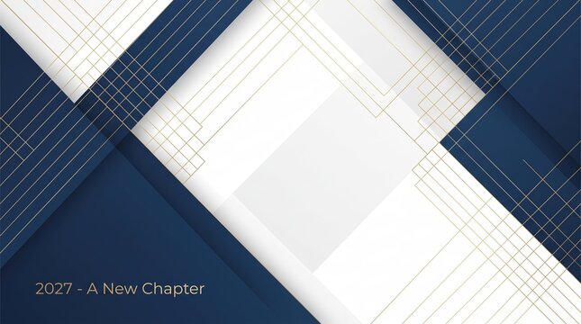 Abstract geometric design with blue and white pattern