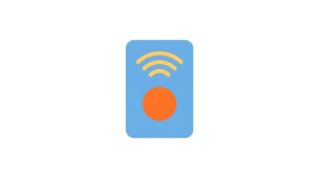 Smart wireless doorbell switch icon flat vector illustration isolated on white background
