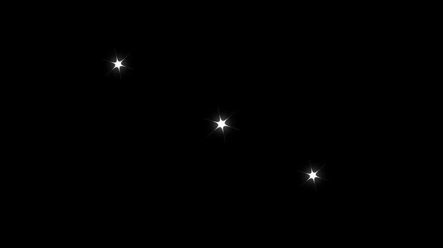 Cartoon star shining starburst, single star glitter & twinkle animation, flat vector magic flash & fireworks effect, sparkling stars glowing on transparent alpha channel black background...