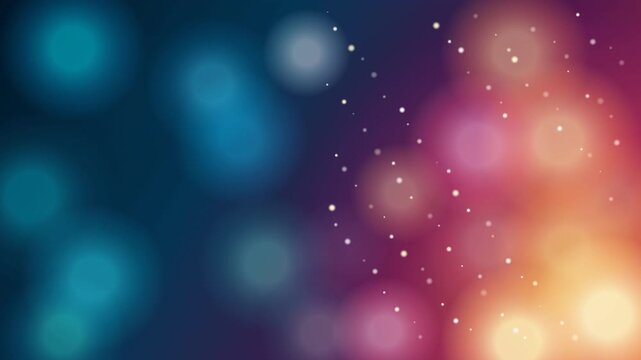 Vibrant bokeh lights blurring soft defocused orbs for a festive background