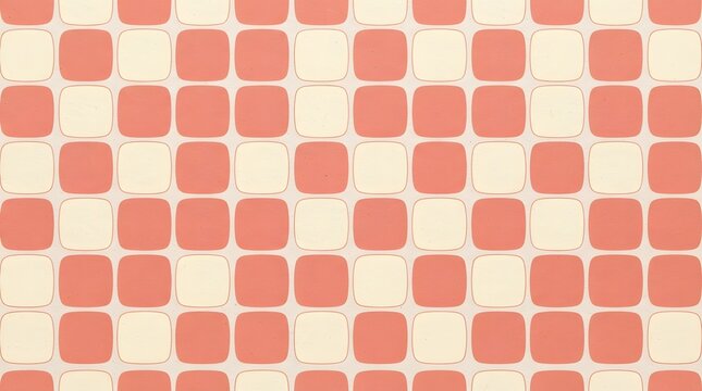 Abstract background of blurred red and white boxes in a repeating grid pattern