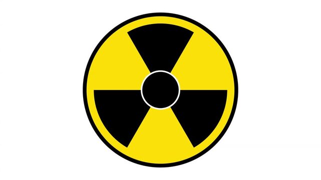 Rotating Radioactive Warning Symbol Icon
