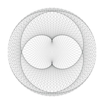 Geometric modular circle pattern abstract design
