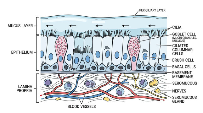 Respiratory Epithelium Microscopic Anatomy