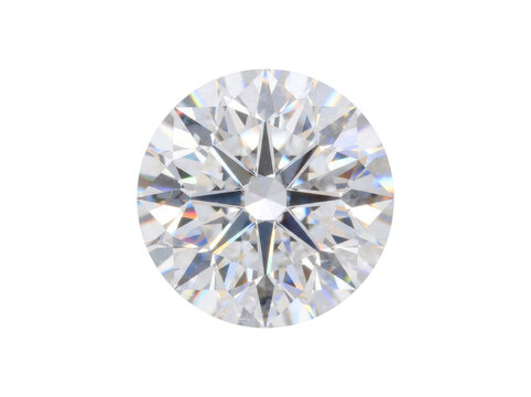 Round brilliant cut diamond top view with symmetrical facets on black background, symbolizing luxury, clarity, and eternal commitment for jewelry store marketing and engagement ring design